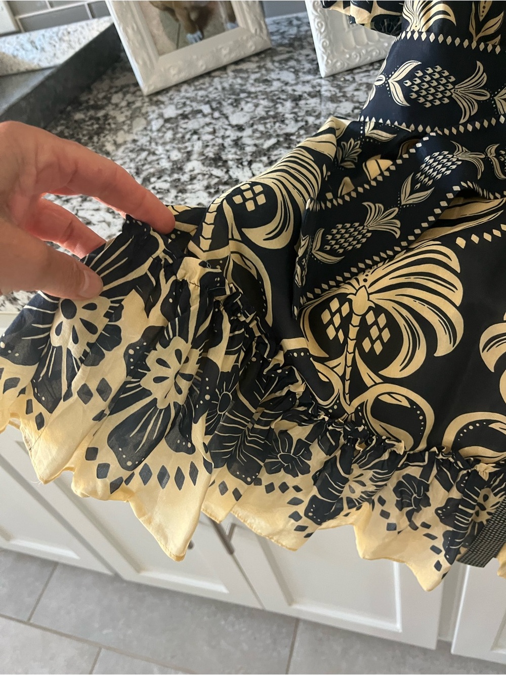 Farm Rio Navy Ainika Tropical Splendor Mini Dress - Picture 9 of 11